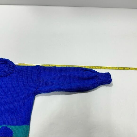 Vintage Children’s Knit Sweaters 2 Homemade Sweaters Ducks Soldiers - Picture 10 of 16